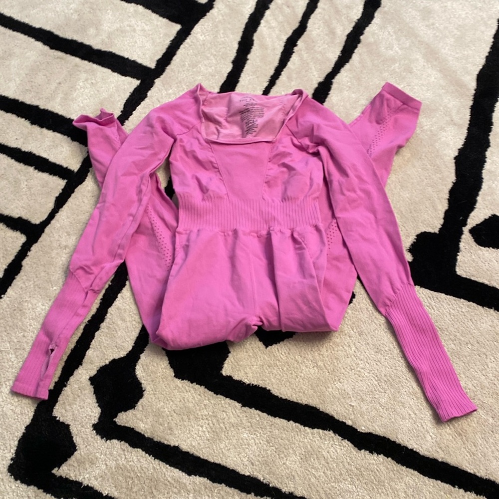 NWOT! Free People Movement Good Karma Long Sleeve Onesie